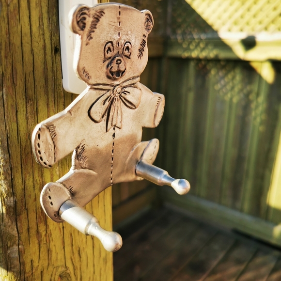 Vintage Seagull Pewter Teddy Bear Wall Hook - Picture 5 of 14